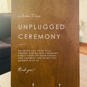Unplugged wedding sign